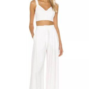 Sabina Musayev Bali Pants White Wide Leg High Waist